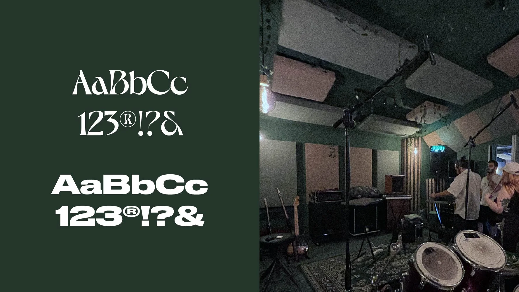 Scelte tipografiche e fotografia dello studio Circle Sound Lab